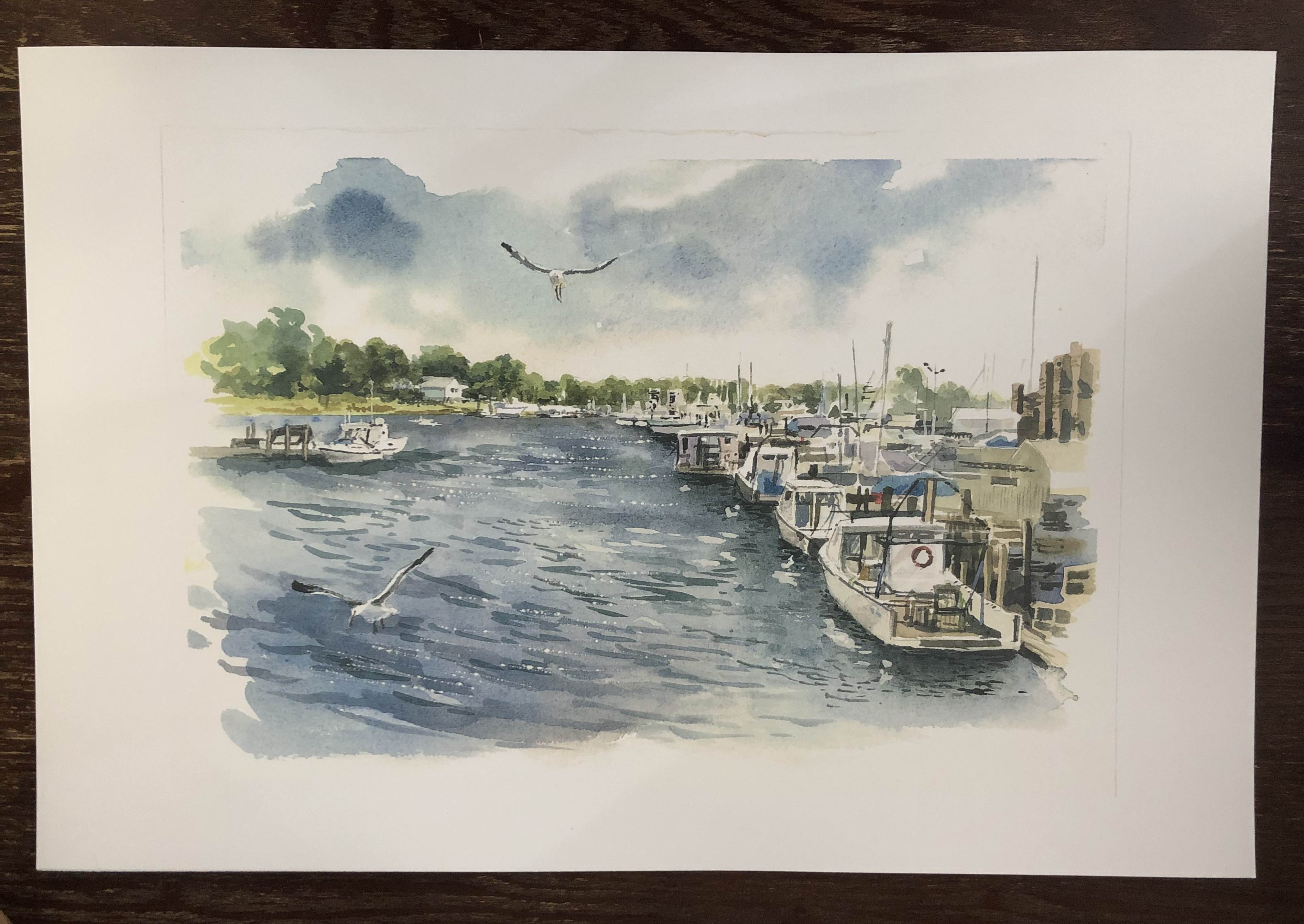 Branford Marina by Mark Johnson (12" x 18") Branford Marina by Mark Johnson (12" x 18")