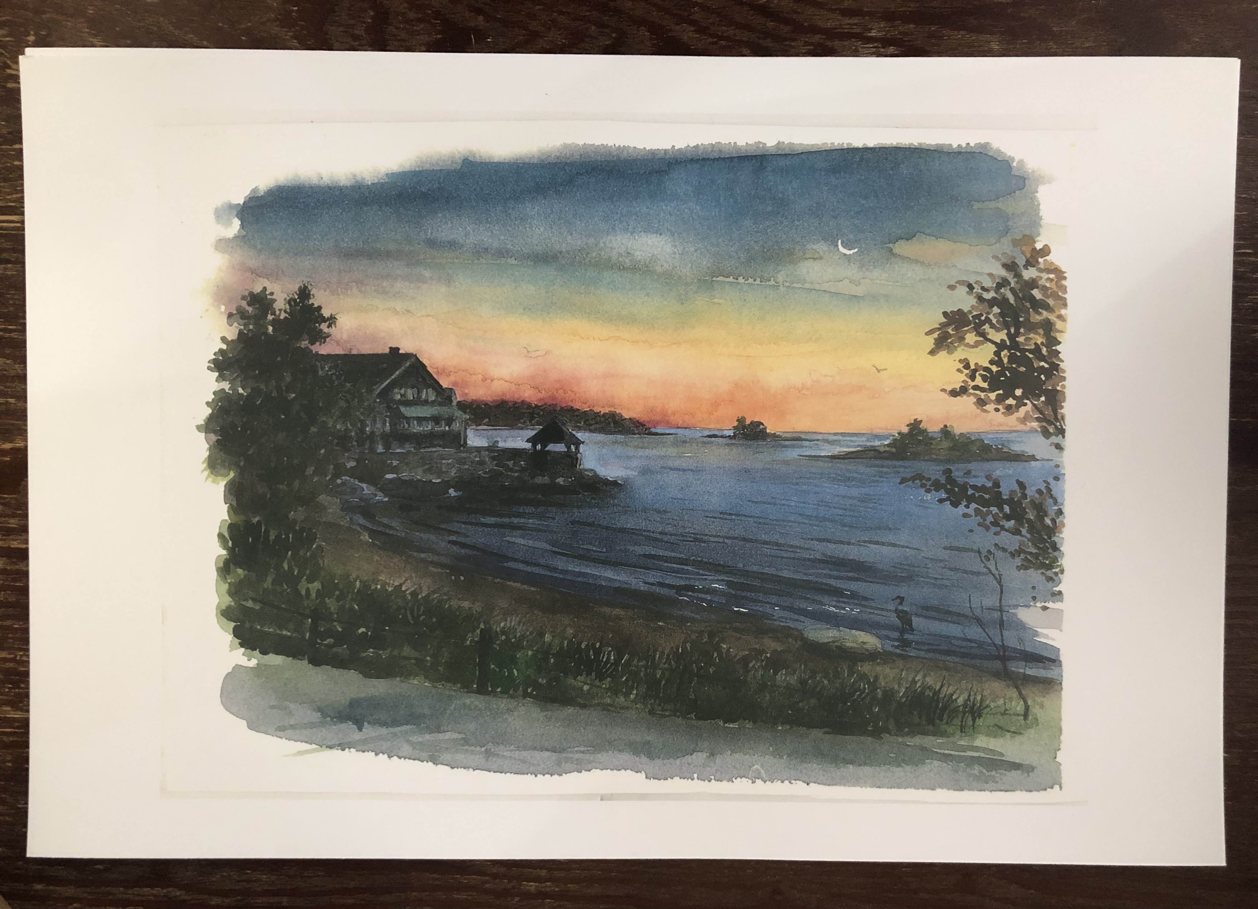 Branford Oceanside Sunset by Mark Johnson (12" x 18") Branford Oceanside Sunset by Mark Johnson (12" x 18")