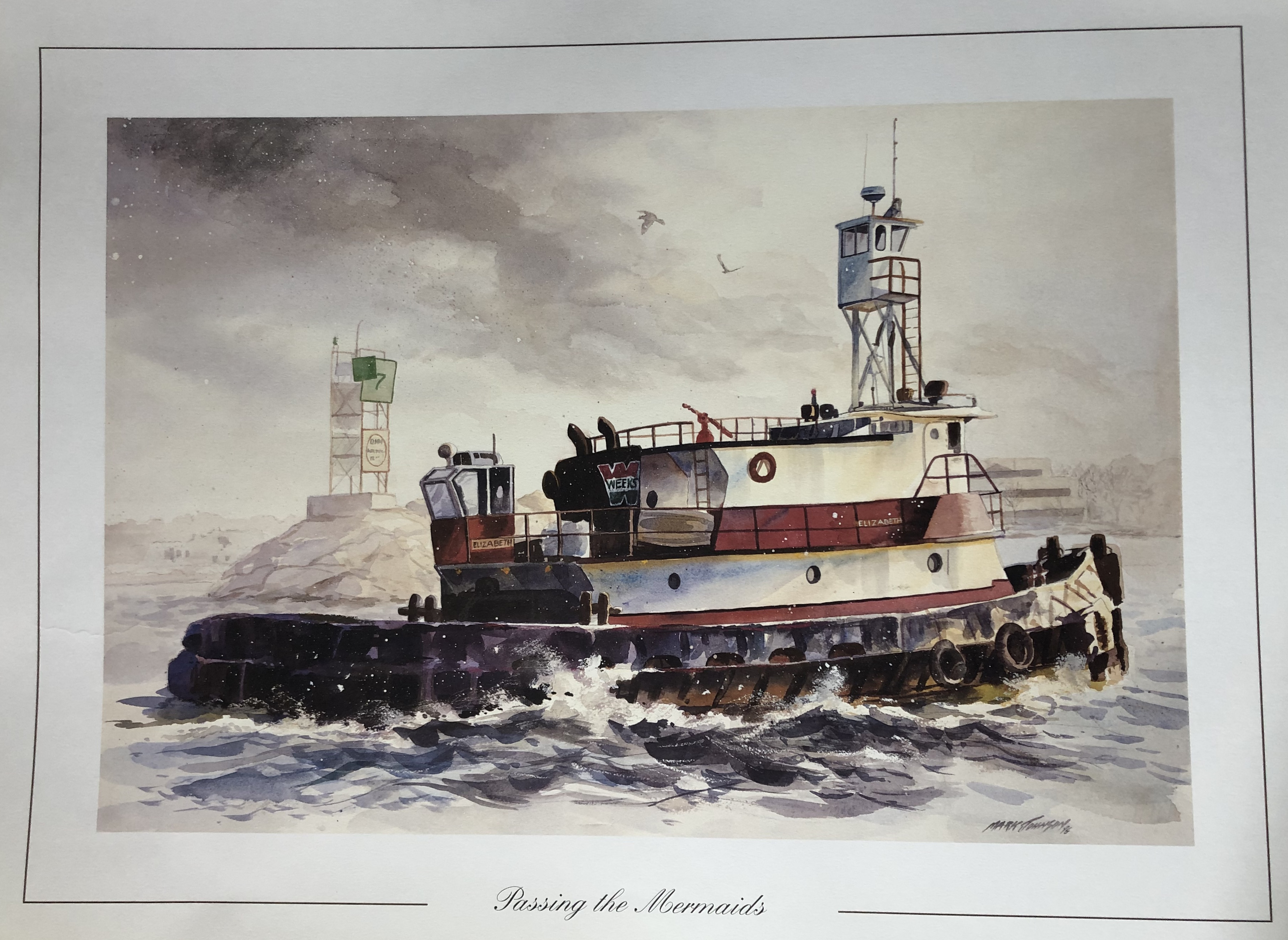 Passing the Mermaids by Mark Johnson (22" x 32")